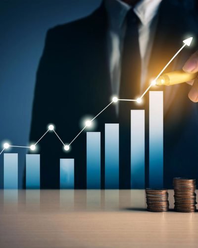 Business graph growth finance marketing and investment concept